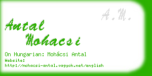 antal mohacsi business card